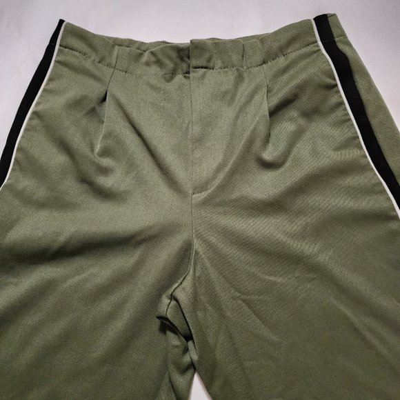 Zara TRF Green Side Stripe High Rise Tapered Ankle Pants - Picture 4 of 6